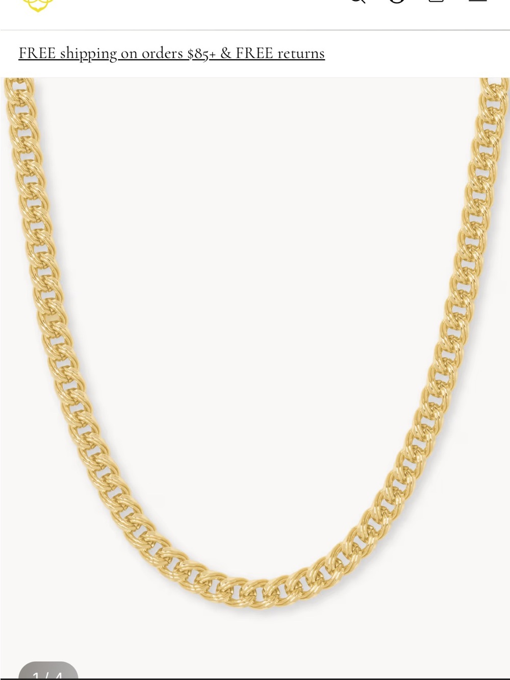 Kendra Scott Polished Gold Curb Chain Necklace